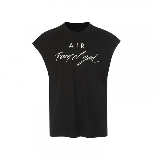 (세나셀러) 나이키 x 피어오브갓 Air Script 나시 티셔츠 남성용 블랙
